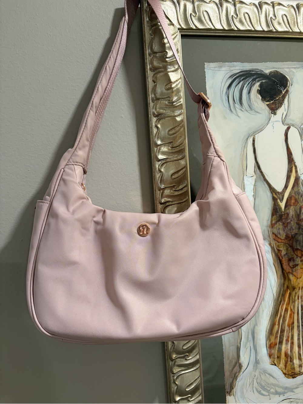 lululemon athletica Light Pink Shoulder Hobo Bag